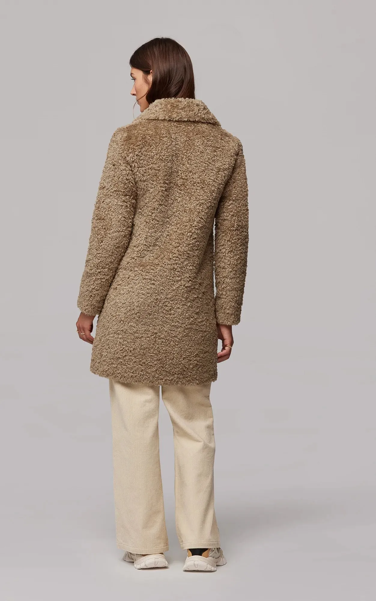 Soia & Kyo Santhia Faux Shearling Coat- Toffee