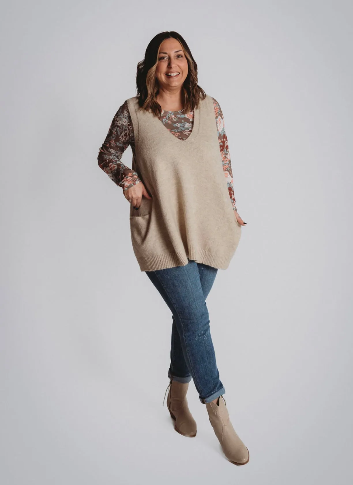 The Oversized Soft Sweater Vest