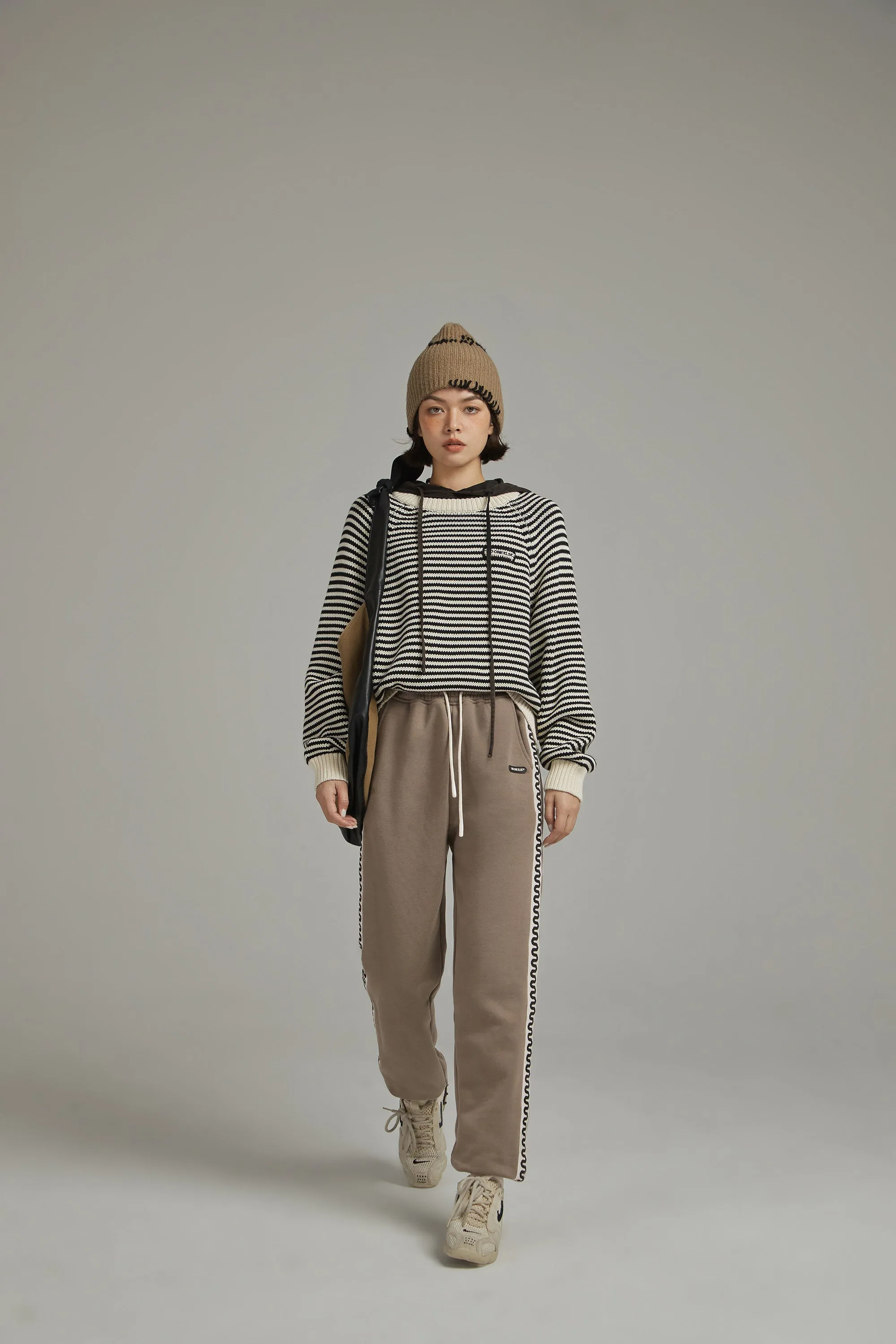Two Toned Squiggly Line Jogger Pants