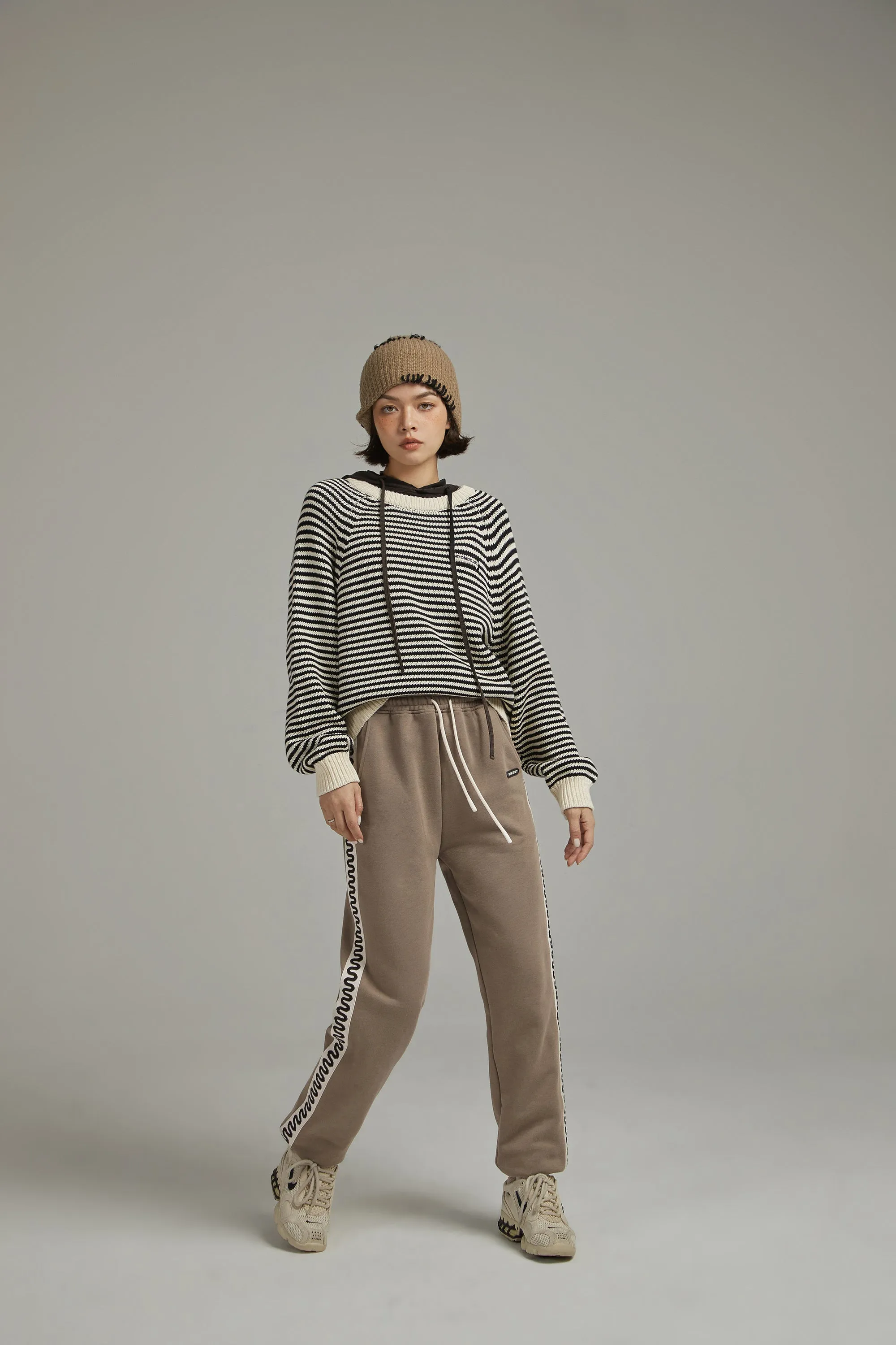 Two Toned Squiggly Line Jogger Pants