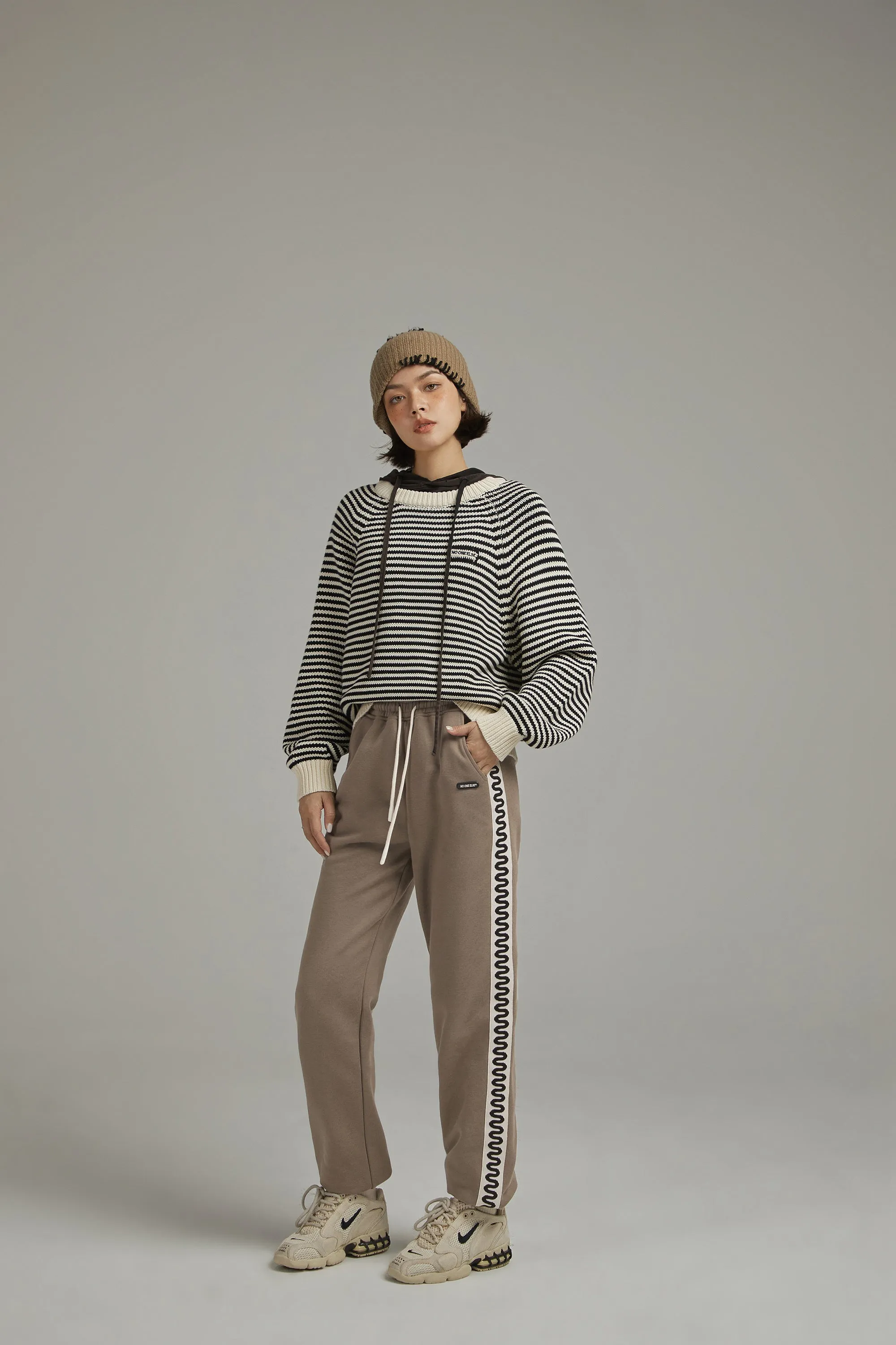 Two Toned Squiggly Line Jogger Pants