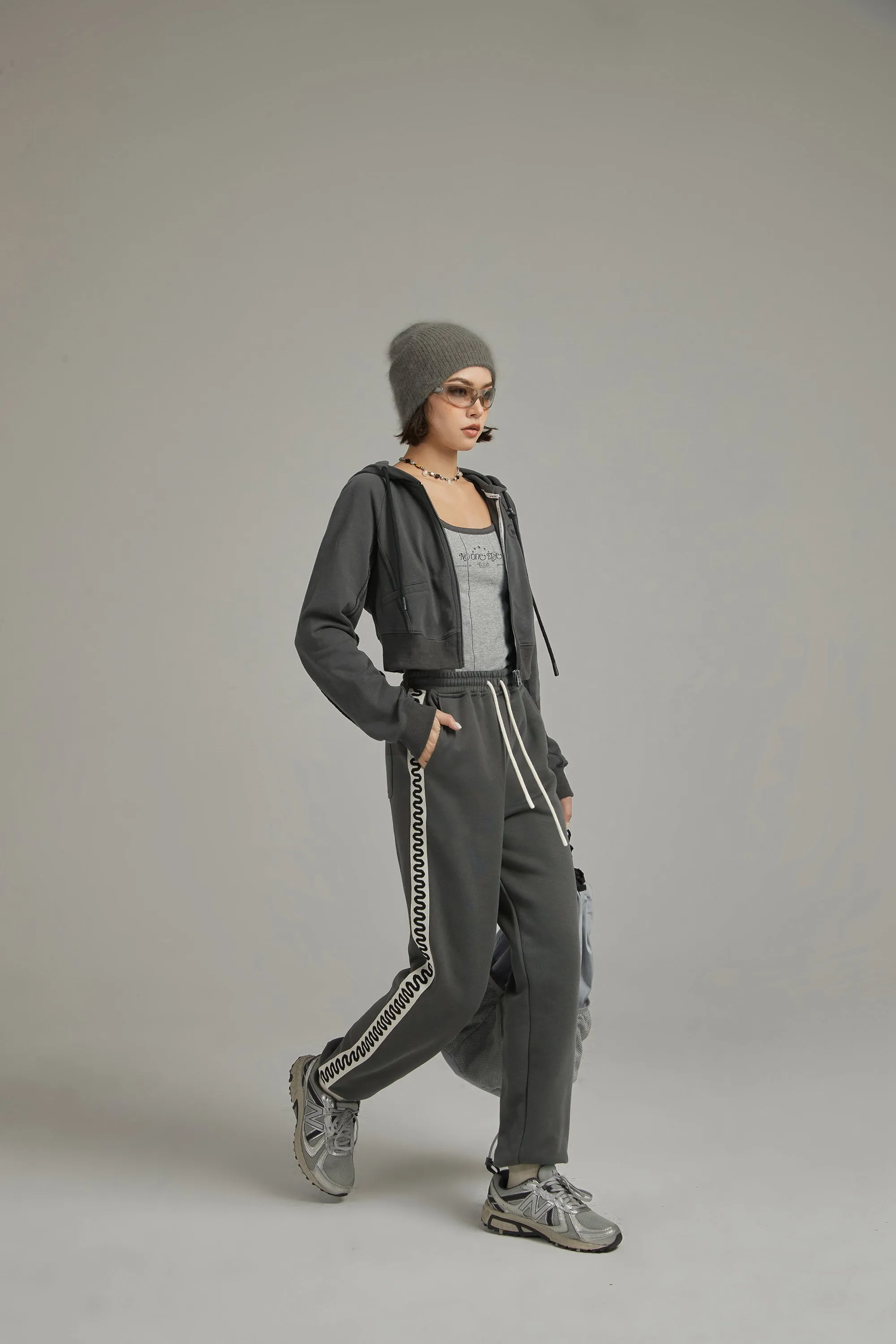 Two Toned Squiggly Line Jogger Pants