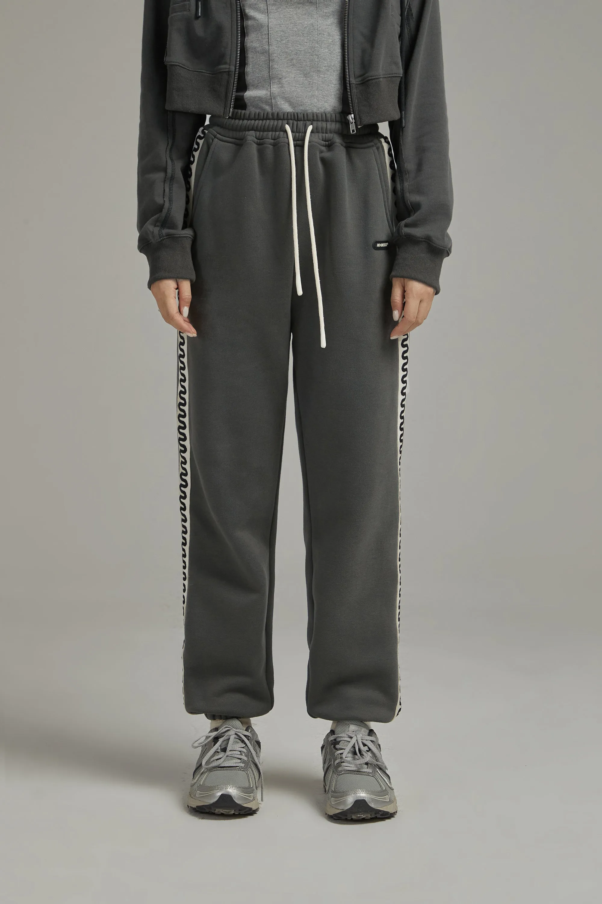 Two Toned Squiggly Line Jogger Pants