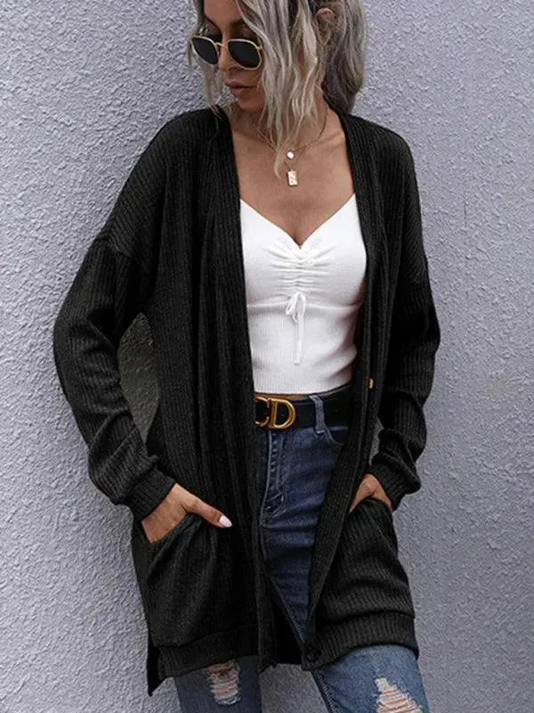 V-neck Women Cardigan Sweater