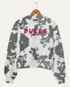 Women's NBA Chicago Bulls Tie Dye Mock Neck Fleece