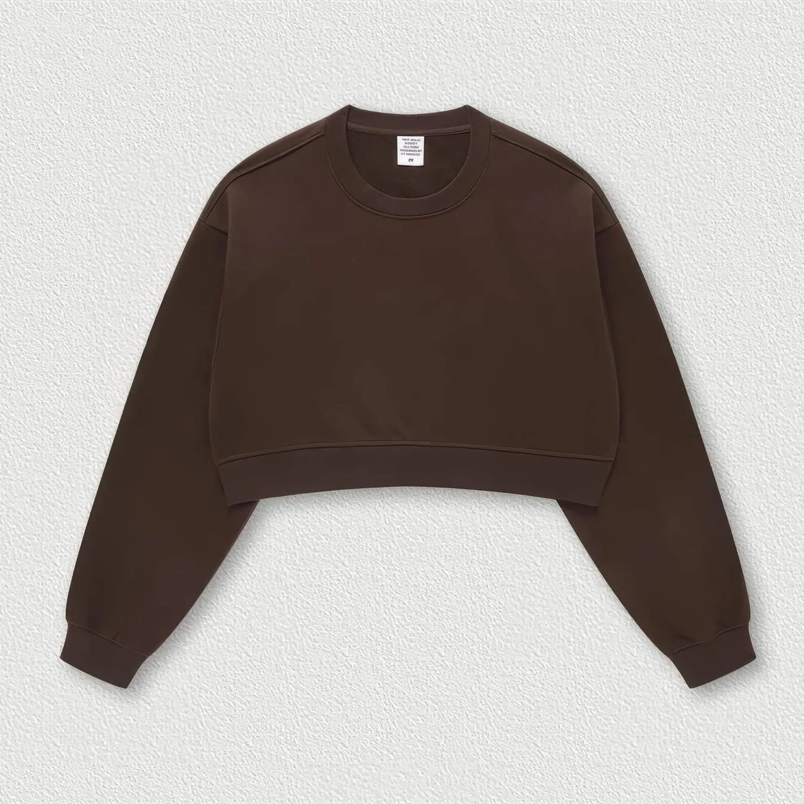 Women's Oversized Cropped Solid Sweatshirt