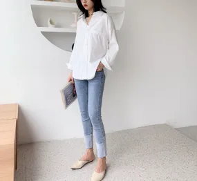 Womens Relaxed Fit Longline Shirt